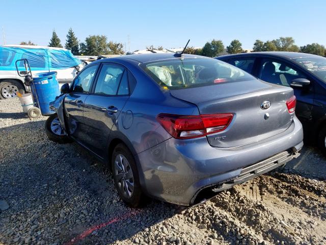 3KPA24AB4KE157630 - 2019 KIA RIO S GRAY photo 3