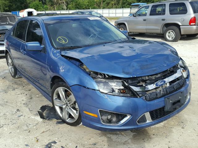 3FAHP0KC9AR399911 - 2010 FORD FUSION SPO BLUE photo 1