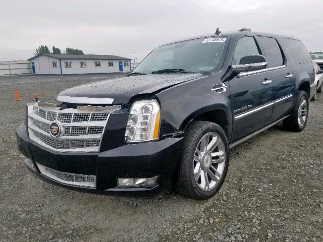 1GYS4KEFXER153682 - 2014 CADILLAC ESCALADE E BLACK photo 2