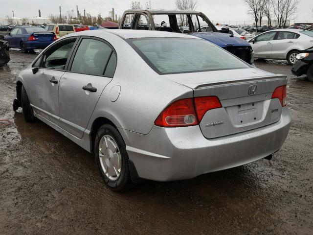 2HGFA16418H115769 - 2008 HONDA CIVIC DX-G SILVER photo 3