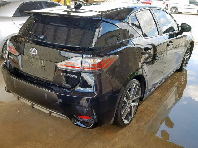 JTHKD5BH0F2235233 - 2015 LEXUS CT 200 BLACK photo 4