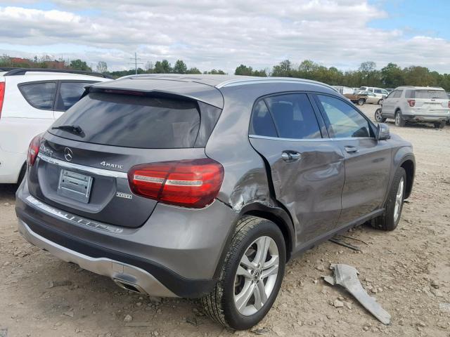 WDCTG4GB0JJ456707 - 2018 MERCEDES-BENZ GLA 250 4M GRAY photo 4