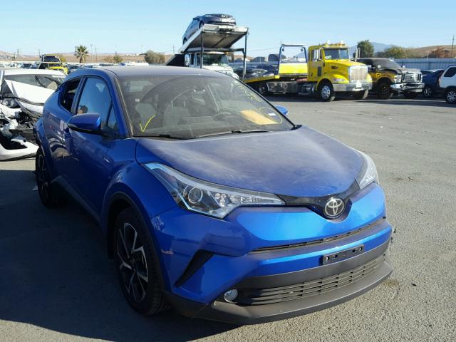 NMTKHMBX4JR048598 - 2018 TOYOTA C-HR XLE BLUE photo 1