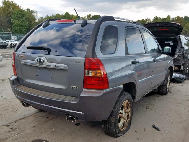 KNDJE723387467115 - 2008 KIA SPORTAGE E GRAY photo 4