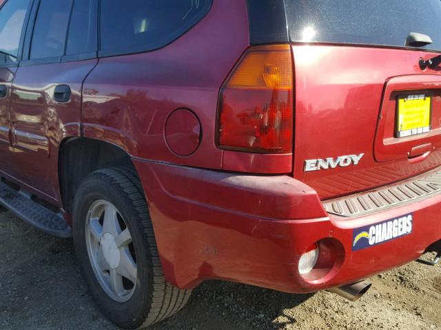 1GKDT13S522160107 - 2002 GMC ENVOY RED photo 9