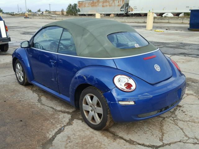 3VWRF31Y97M400252 - 2007 VOLKSWAGEN NEW BEETLE 蓝色 照片 3