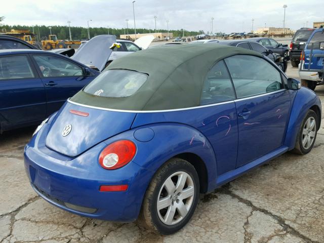 3VWRF31Y97M400252 - 2007 VOLKSWAGEN NEW BEETLE 蓝色 照片 4