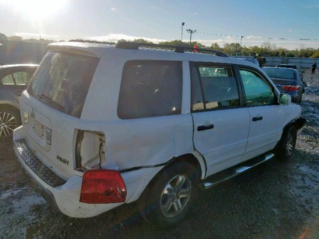 2HKYF18604H579483 - 2004 HONDA PILOT EXL WHITE photo 4