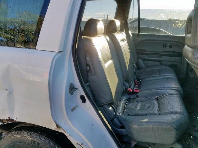 2HKYF18604H579483 - 2004 HONDA PILOT EXL WHITE photo 6