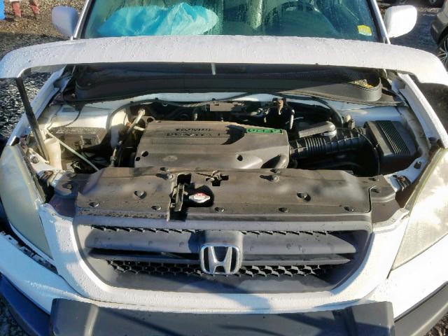 2HKYF18604H579483 - 2004 HONDA PILOT EXL WHITE photo 7