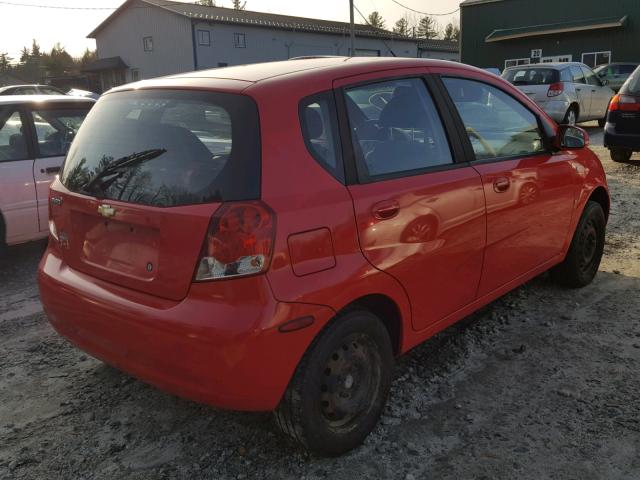 KL1TD66688B063130 - 2008 CHEVROLET AVEO BASE Qırmızı foto 4