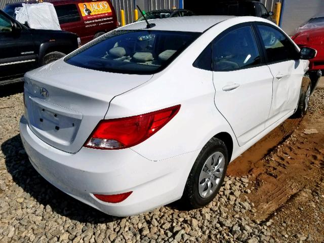 KMHCT4AE2GU083497 - 2016 HYUNDAI ACCENT SE WHITE photo 4