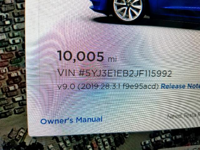 5YJ3E1EB2JF115992 - 2018 TESLA MODEL 3 BLUE photo 8