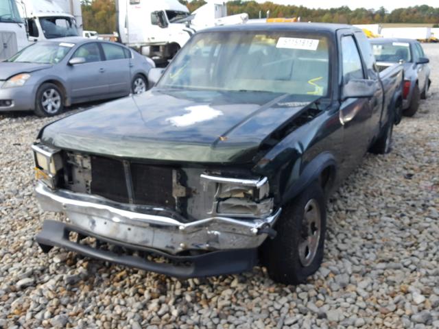 1B7GL23XXTS603363 - 1996 DODGE DAKOTA GREEN photo 2