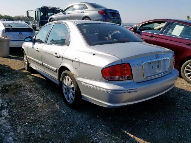 KMHWF35H24A997667 - 2004 HYUNDAI SONATA GLS SILVER photo 3