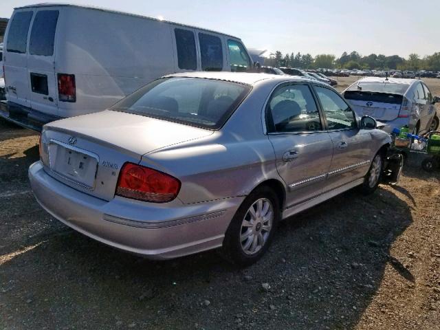 KMHWF35H24A997667 - 2004 HYUNDAI SONATA GLS SILVER photo 4