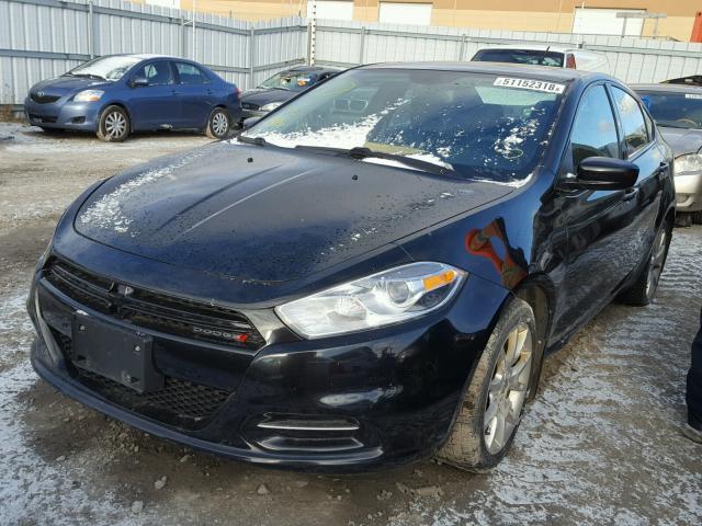 1C3CDFBH3DD310069 - 2013 DODGE DART SXT BLACK photo 2