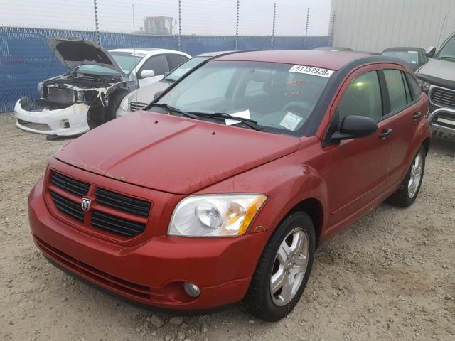 1B3HB48B87D580905 - 2007 DODGE CALIBER SX RED photo 2