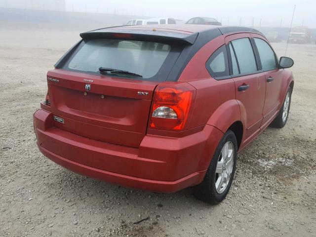 1B3HB48B87D580905 - 2007 DODGE CALIBER SX RED photo 4