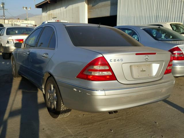 WDBRF61J42F280441 - 2002 MERCEDES-BENZ C 240 SILVER photo 3