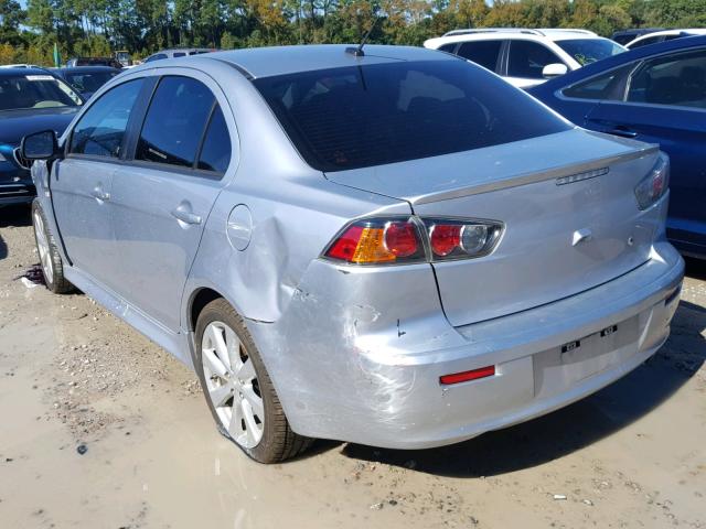 JA32U8FW7EU018579 - 2014 MITSUBISHI LANCER GT SILVER photo 3