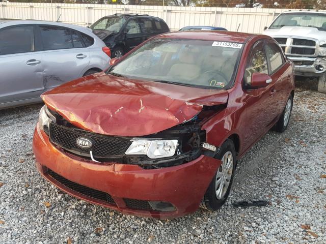 KNAFU4A2XA5880891 - 2010 KIA FORTE EX RED photo 2