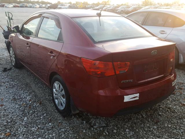 KNAFU4A2XA5880891 - 2010 KIA FORTE EX RED photo 3