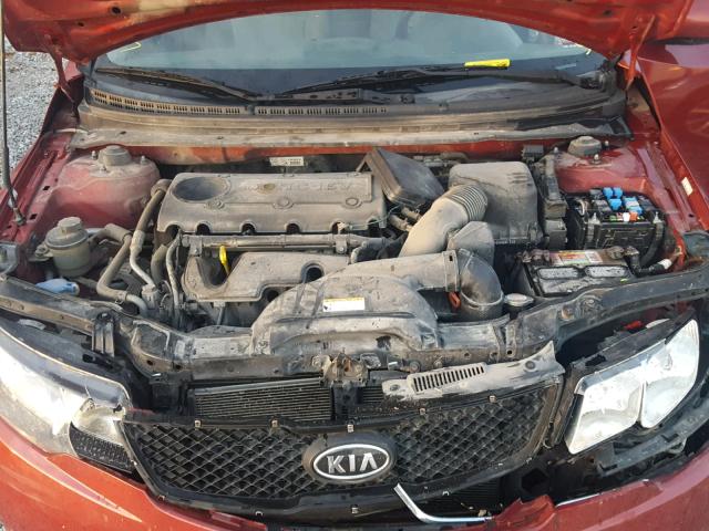 KNAFU4A2XA5880891 - 2010 KIA FORTE EX RED photo 7