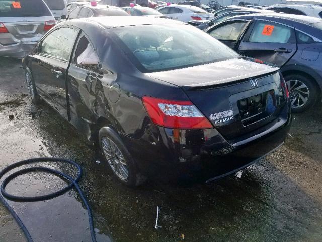 2HGFG12627H560896 - 2007 HONDA CIVIC LX BLACK photo 3