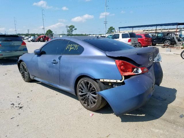 JN1CV6EK5BM215318 - 2011 INFINITI G37 BASE BLUE photo 3