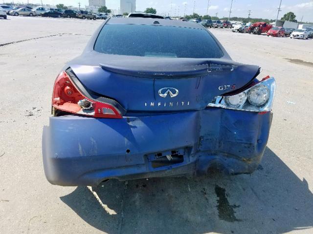 JN1CV6EK5BM215318 - 2011 INFINITI G37 BASE BLUE photo 9