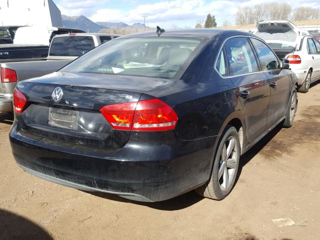 1VWBP7A39DC069857 - 2013 VOLKSWAGEN PASSAT SE BLACK photo 4