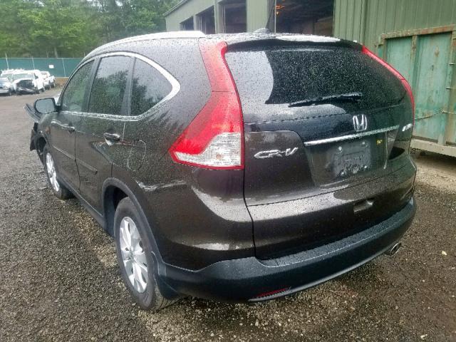 5J6RM4H78DL055881 - 2013 HONDA CR-V EXL BROWN photo 3