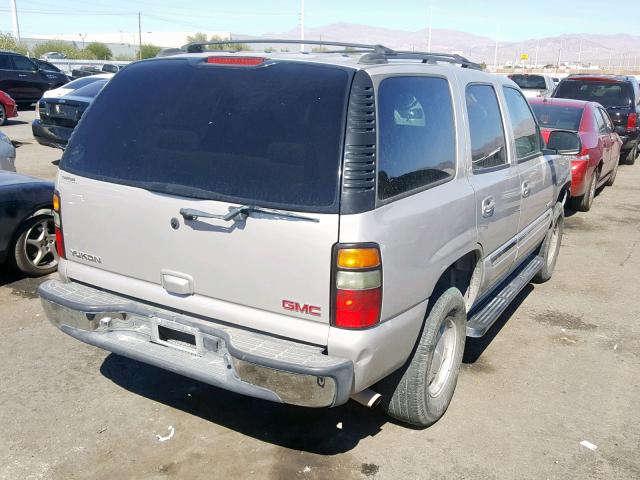 1GKEC13V34J270659 - 2004 GMC YUKON SILVER photo 4