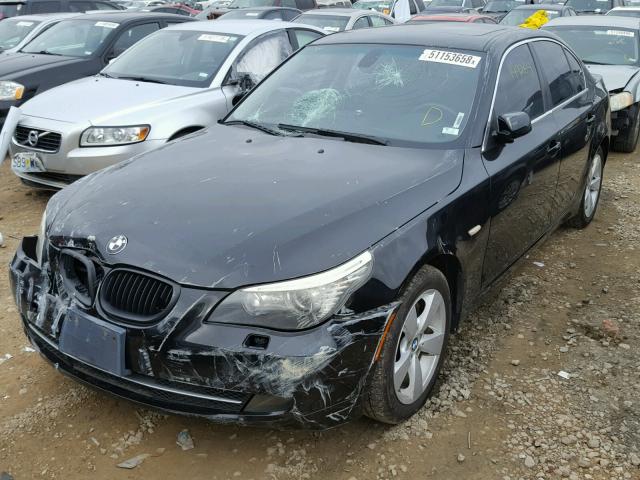 WBANV13598CZ56167 - 2008 BMW 528 XI BLACK photo 2