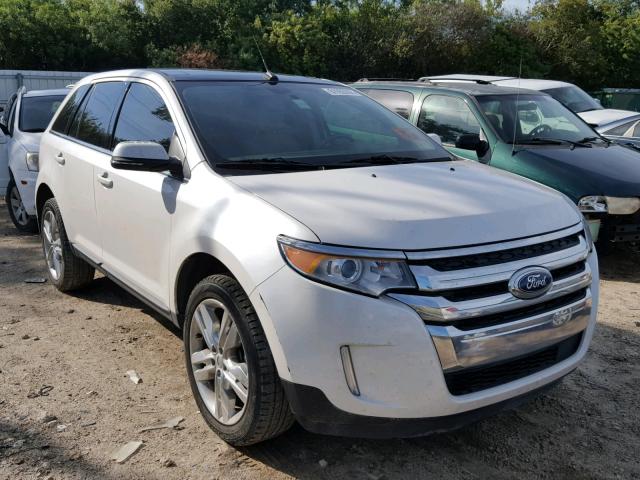 2FMDK4KC5EBB16421 - 2014 FORD EDGE LIMIT WHITE photo 1