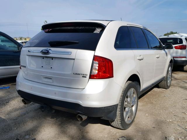 2FMDK4KC5EBB16421 - 2014 FORD EDGE LIMIT WHITE photo 4