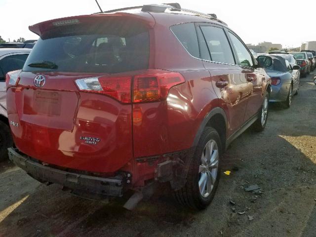 2T3DFREV9DW117831 - 2013 TOYOTA RAV4 LIMIT RED photo 4