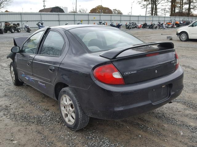 1B3ES56C42D652275 - 2002 DODGE NEON ES BLACK photo 3