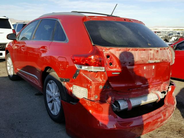 4T3ZA3BB0BU051081 - 2011 TOYOTA VENZA BASE RED photo 3