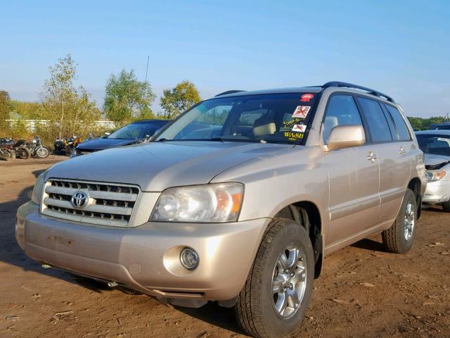 JTEHP21A670208407 - 2007 TOYOTA HIGHLANDER GOLD photo 2