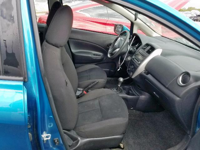 3N1CE2CP5FL436005 - 2015 NISSAN VERSA NOTE TURQUOISE photo 5