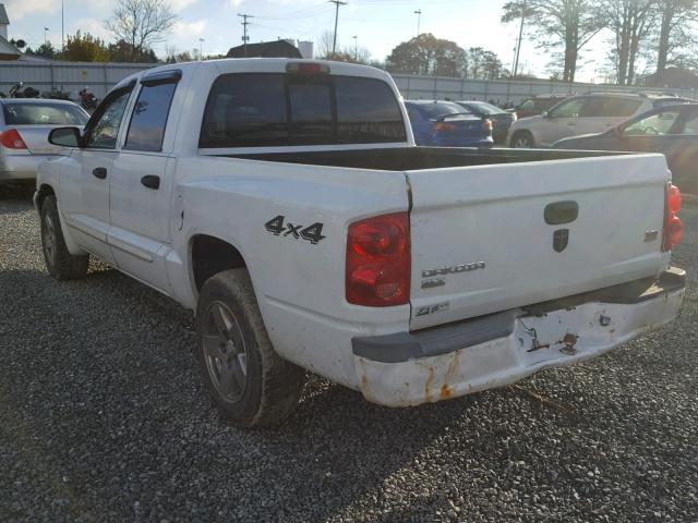 1D7HW48N36S601849 - 2006 DODGE DAKOTA QUA WHITE photo 3