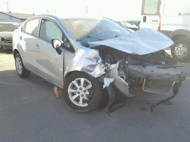 KNADM4A36E6404444 - 2014 KIA RIO LX SILVER photo 1