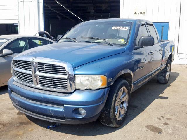 1D7HA18D04J111182 - 2004 DODGE RAM 1500 S BLUE photo 2