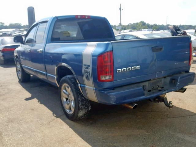 1D7HA18D04J111182 - 2004 DODGE RAM 1500 S BLUE photo 3