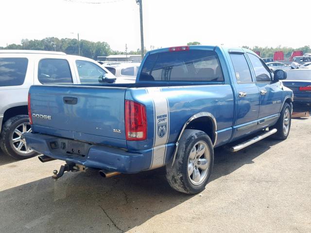 1D7HA18D04J111182 - 2004 DODGE RAM 1500 S BLUE photo 4