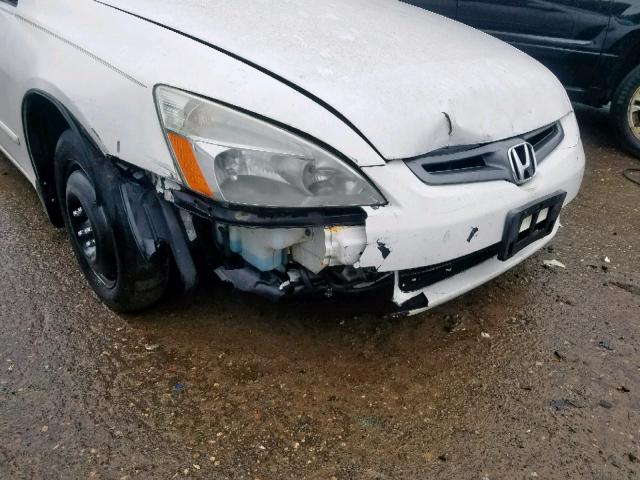 1HGCM66525A068276 - 2005 HONDA ACCORD EX WHITE photo 9