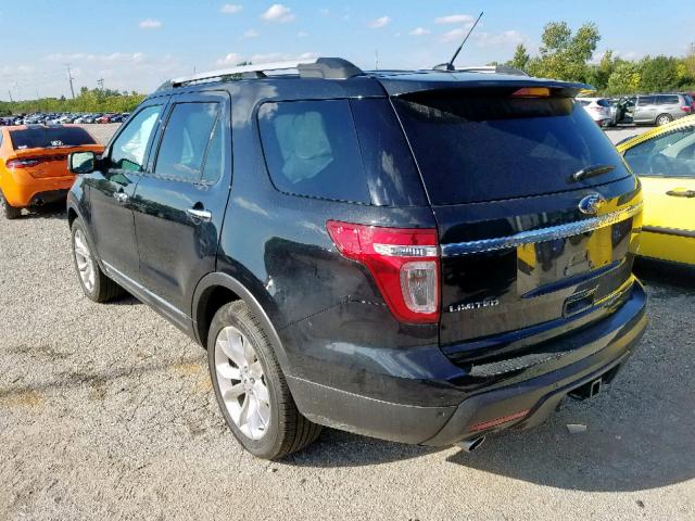 1FM5K8F84FGA33946 - 2015 FORD EXPLORER L BLACK photo 3