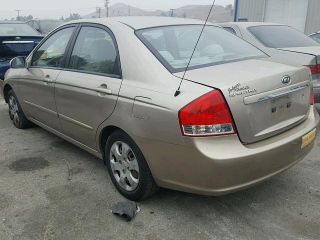 KNAFE121375478317 - 2007 KIA SPECTRA EX TAN photo 3